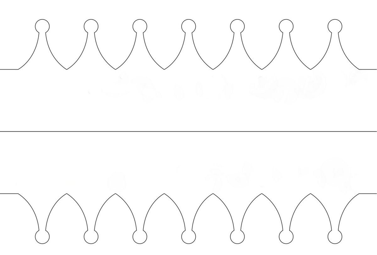 Трафарет короны из бумаги