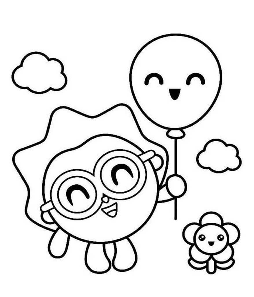 Пандочка Малышарики раскраска