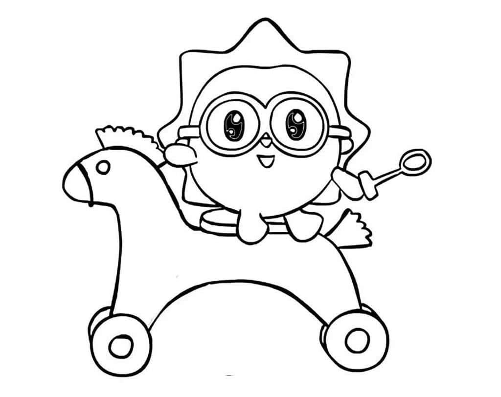 Раскраска малышаарики Крошик