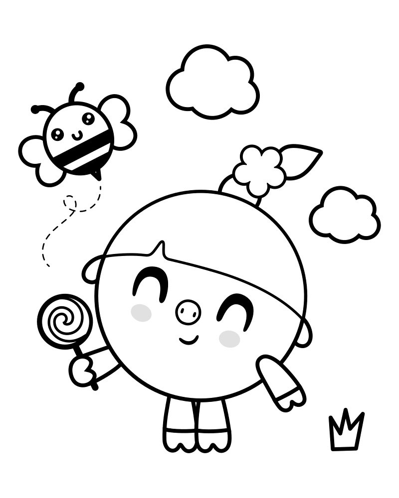 Малышарики рисунки для раскрашивания