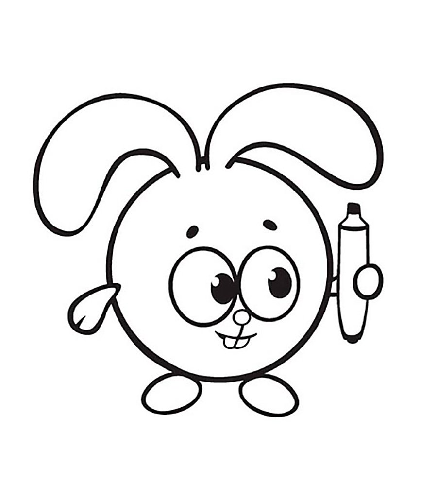 Пандочка Малышарики раскраска