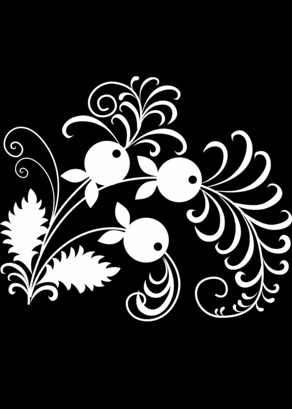 Хохлома трафарет