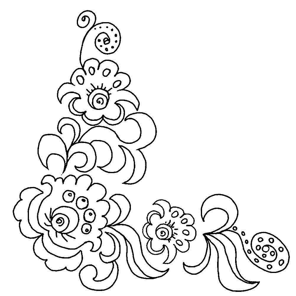 Русские узоры силуэт