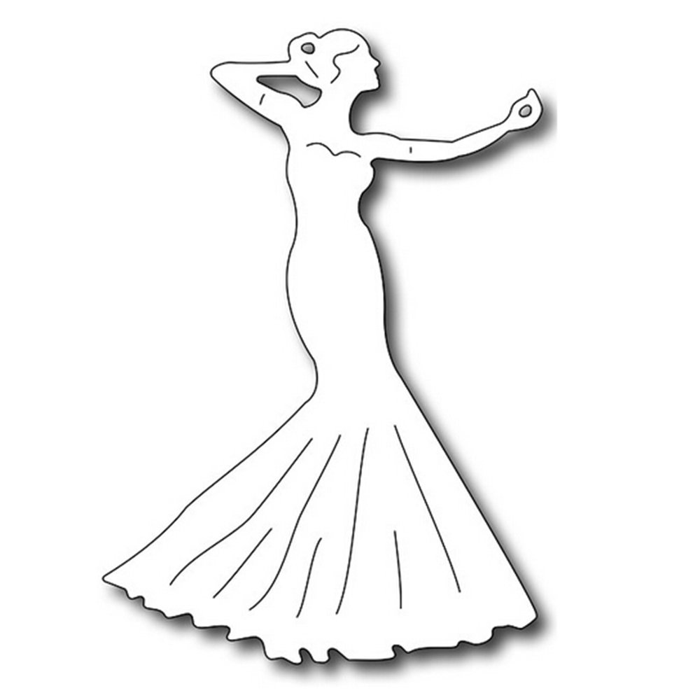 Платье трафарет для вырезания