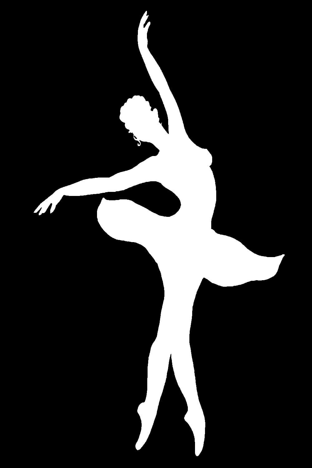 Балерина Снежинка трафарет