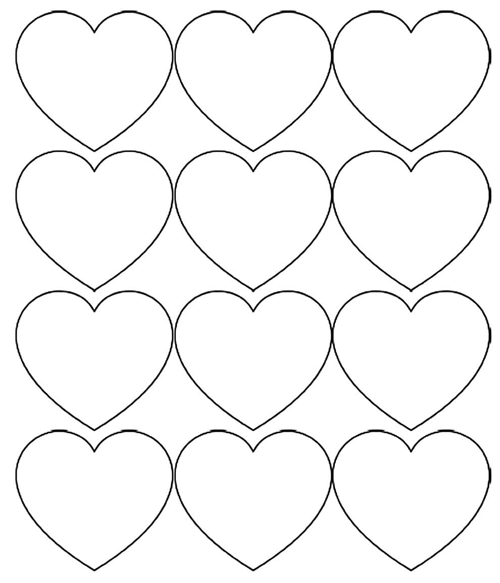 Сердечки разных размеров