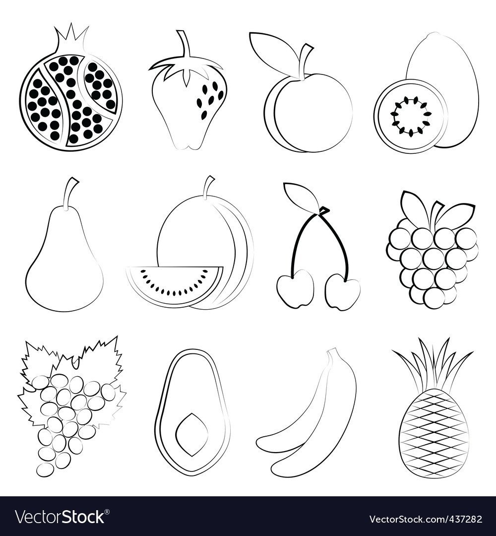 Фрукты трафареты для вырезания