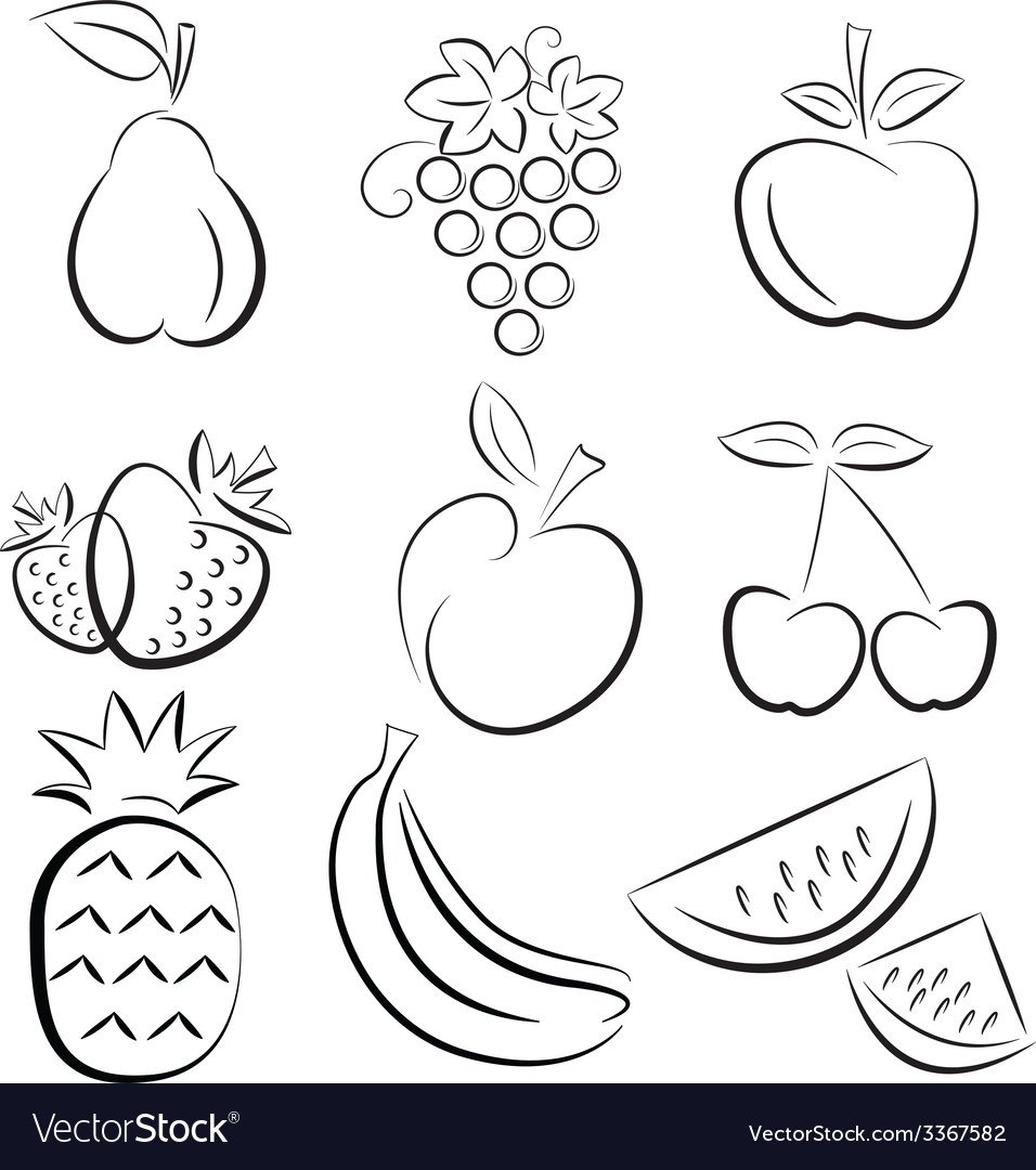 Яблоко раскраска