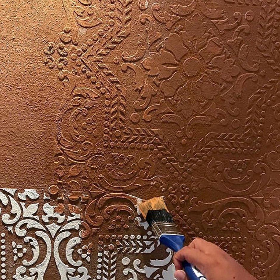 Узоры для трафарета для декоративной штукатурки