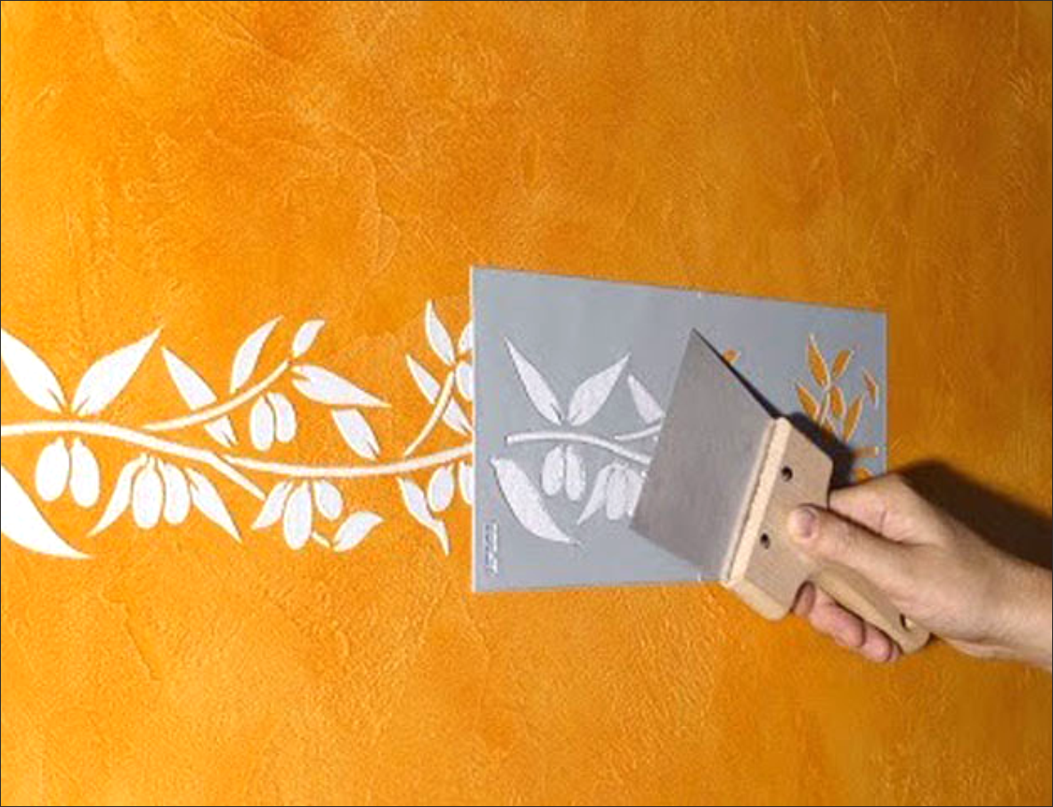 Трафарет для нанесения декоративной штукатурки