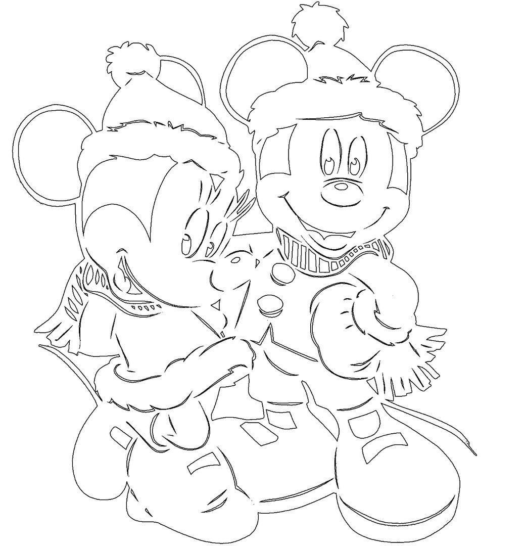 Новогодние трафареты из мультиков