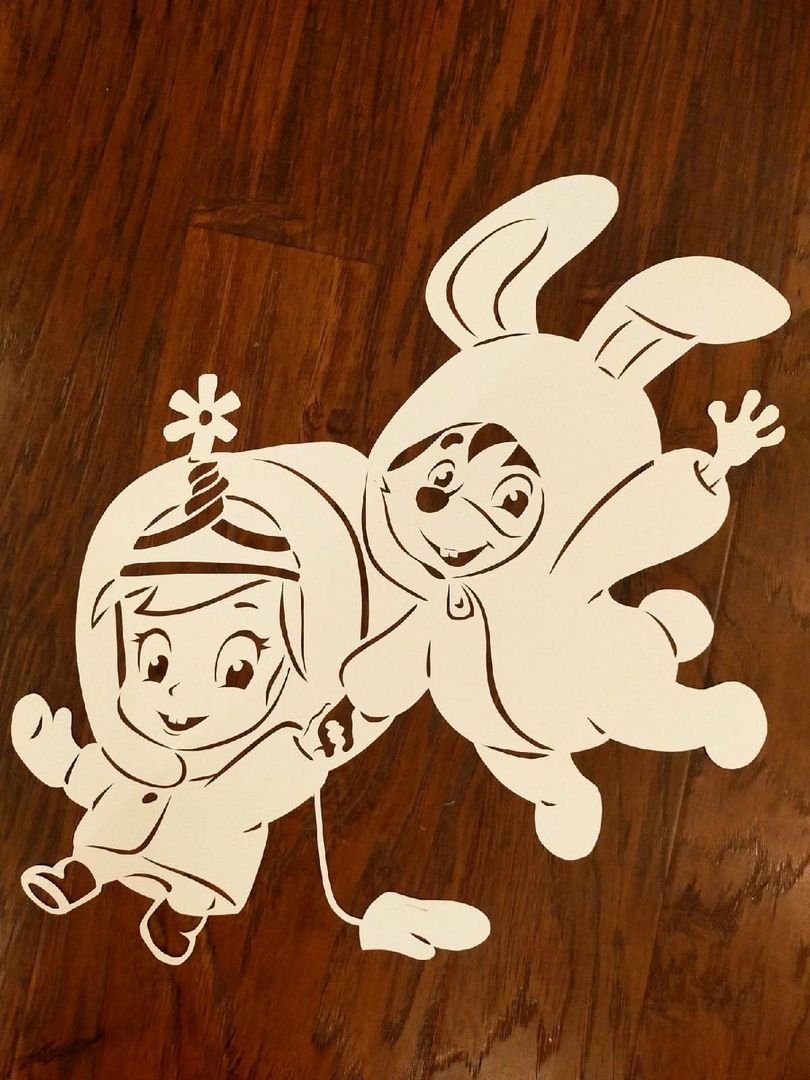 Готовые вытанки сказка на окне