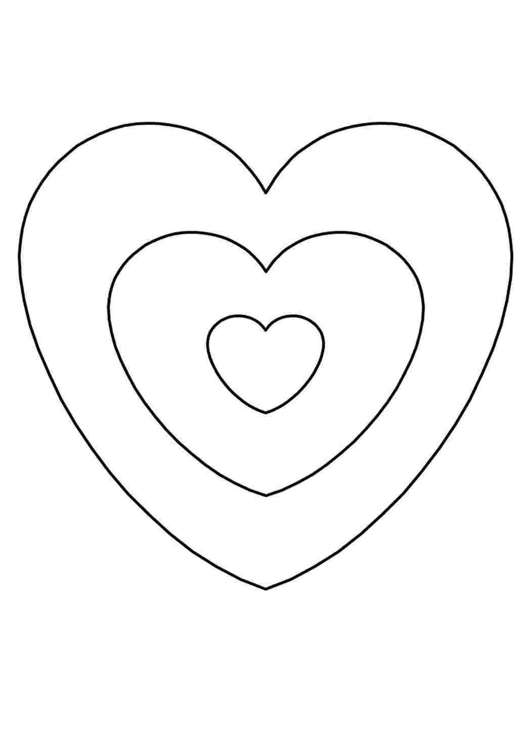 Сердце трафарет для вырезания