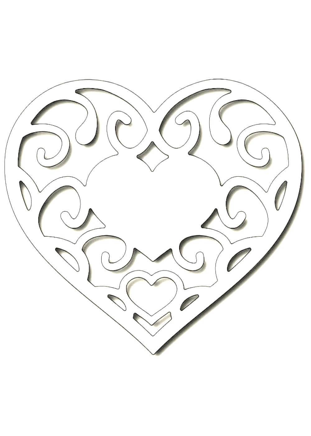Трафарет сердце для пряников