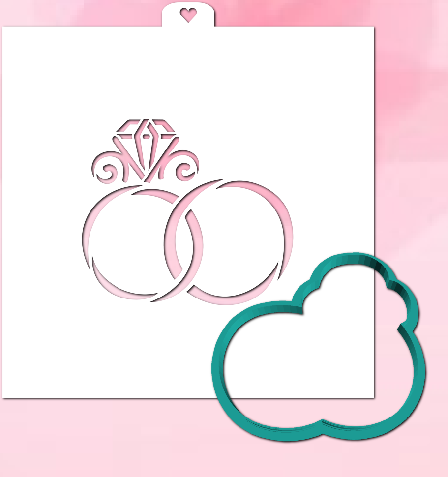 Трафарет для свадебных пряников