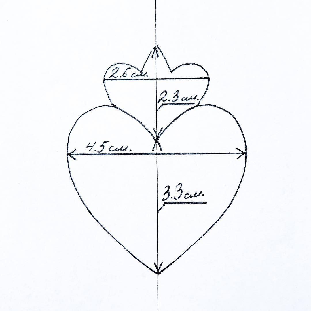 Выкройка сердечка для рисунка