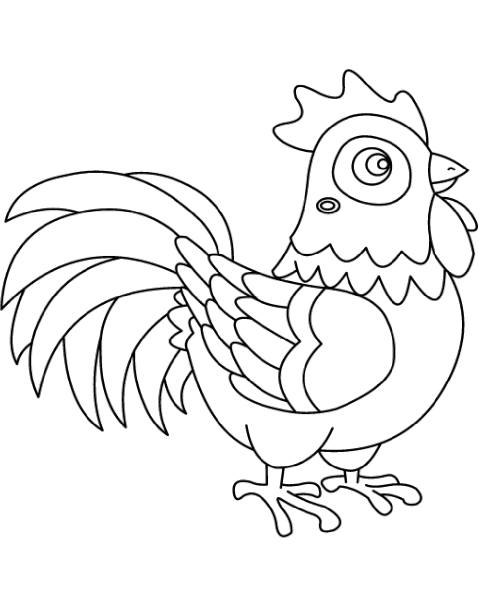 Петух рисунок для детей