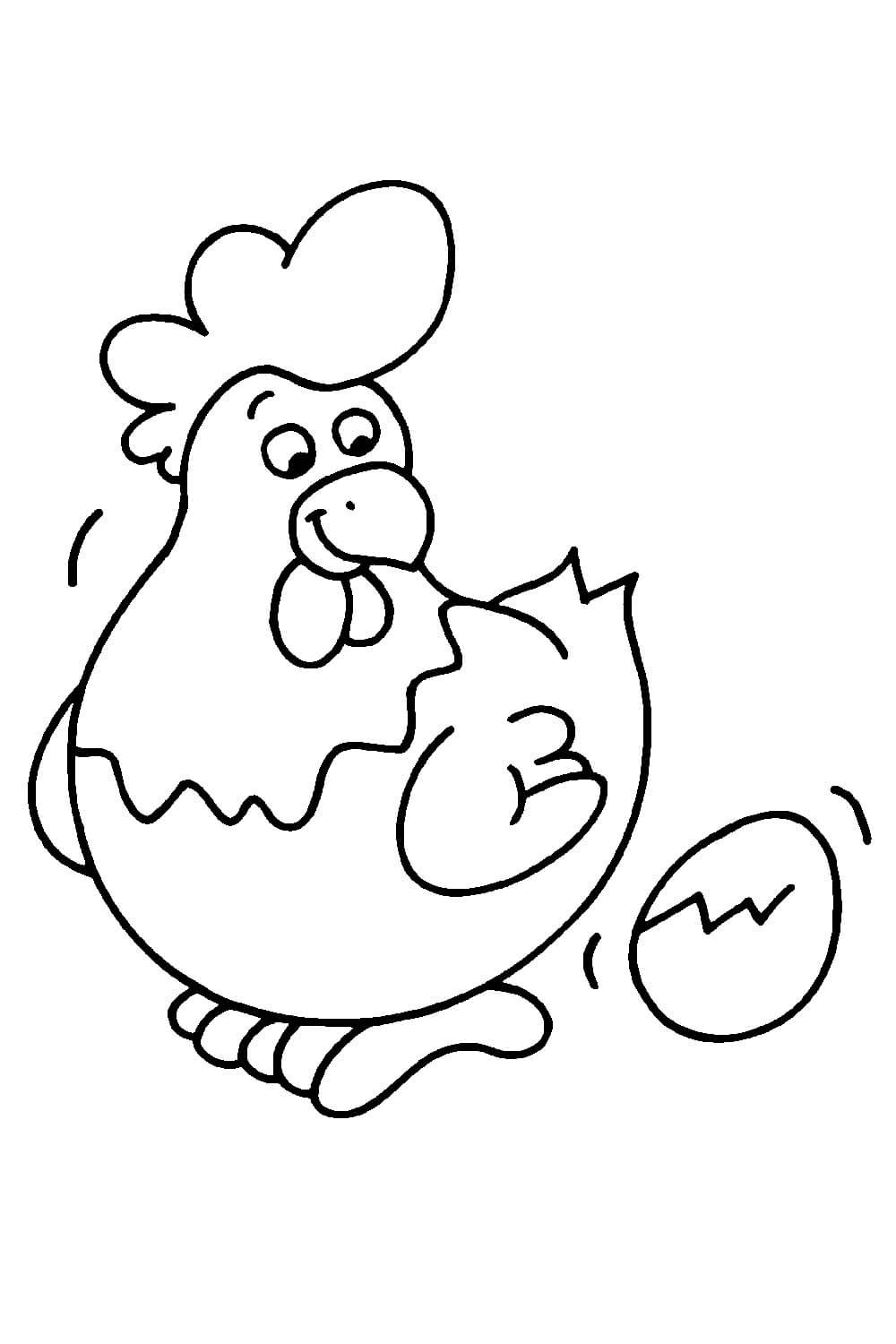 Петух раскраска