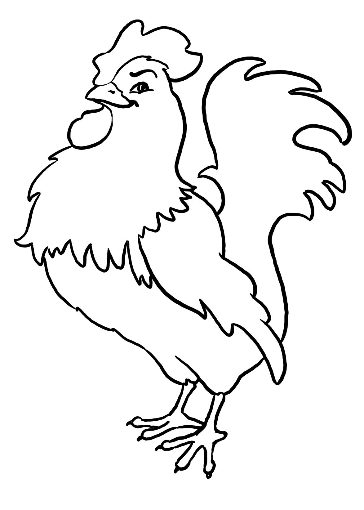 Раскраска для малышей рисование « золотой петушок»