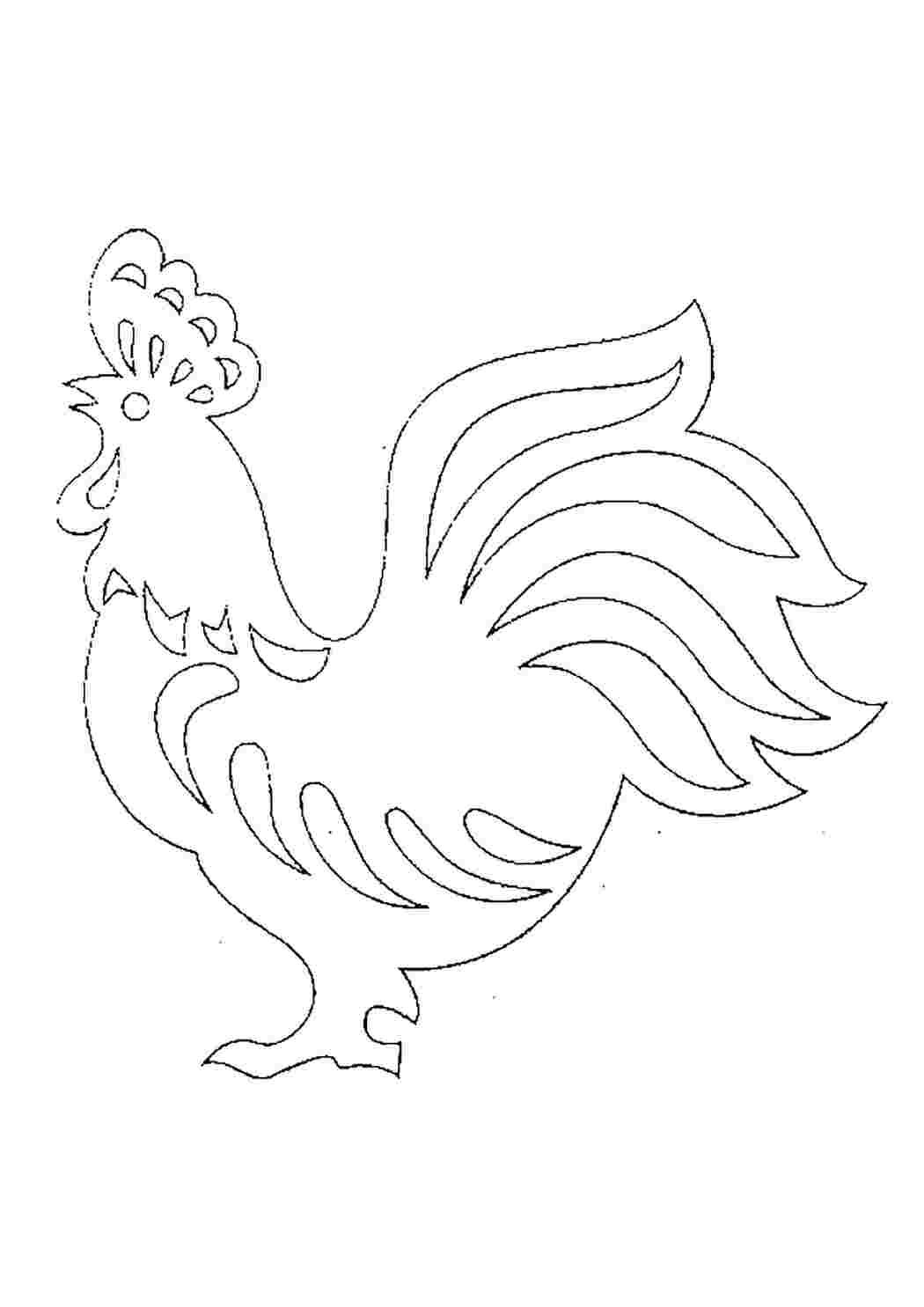 Трафарет курицы