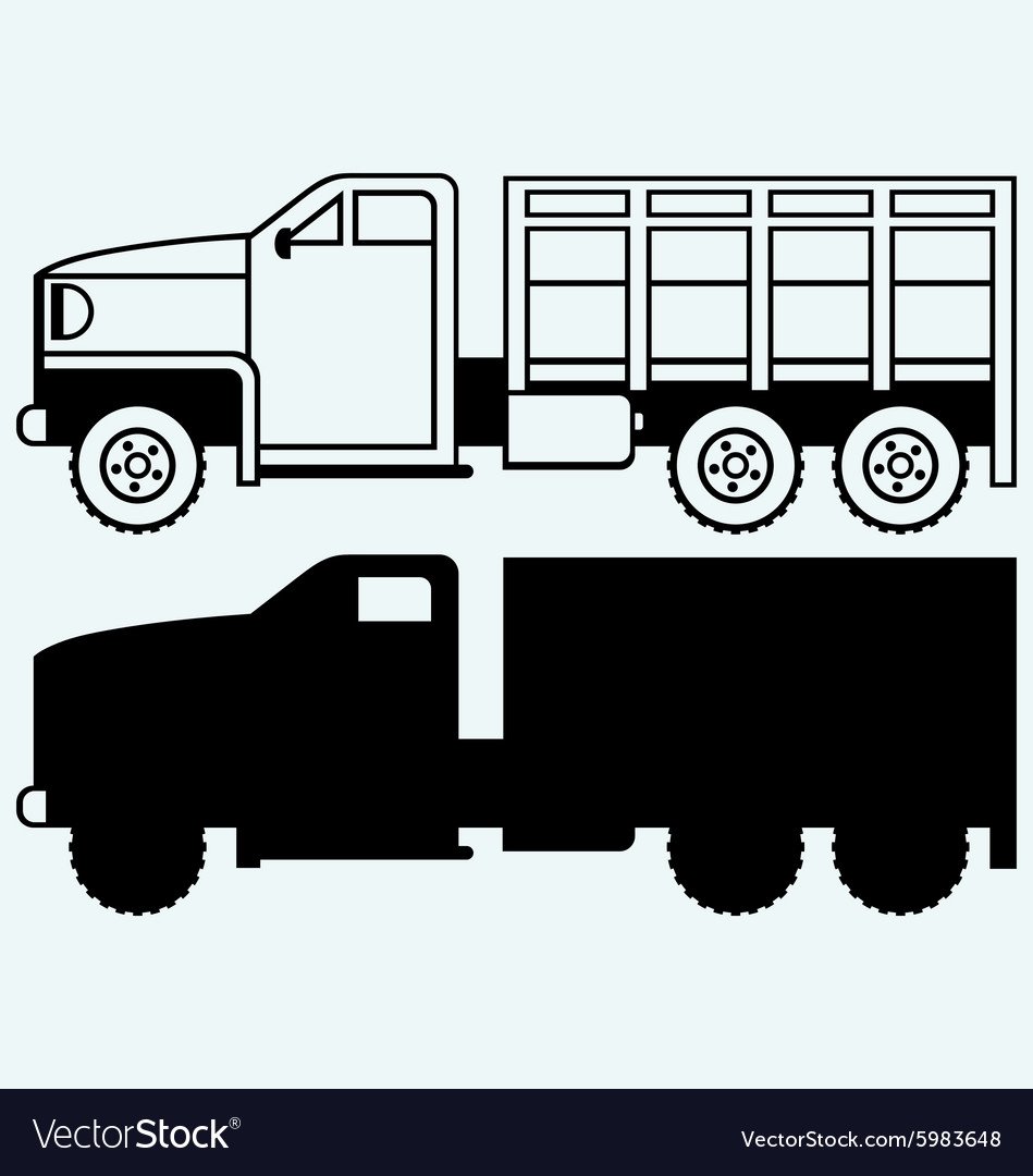 Грузовик сбоку разукраска