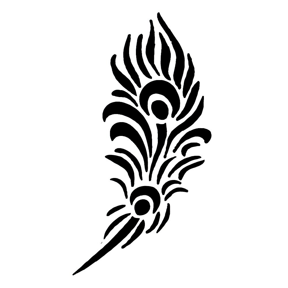 Трафареты для декора перья