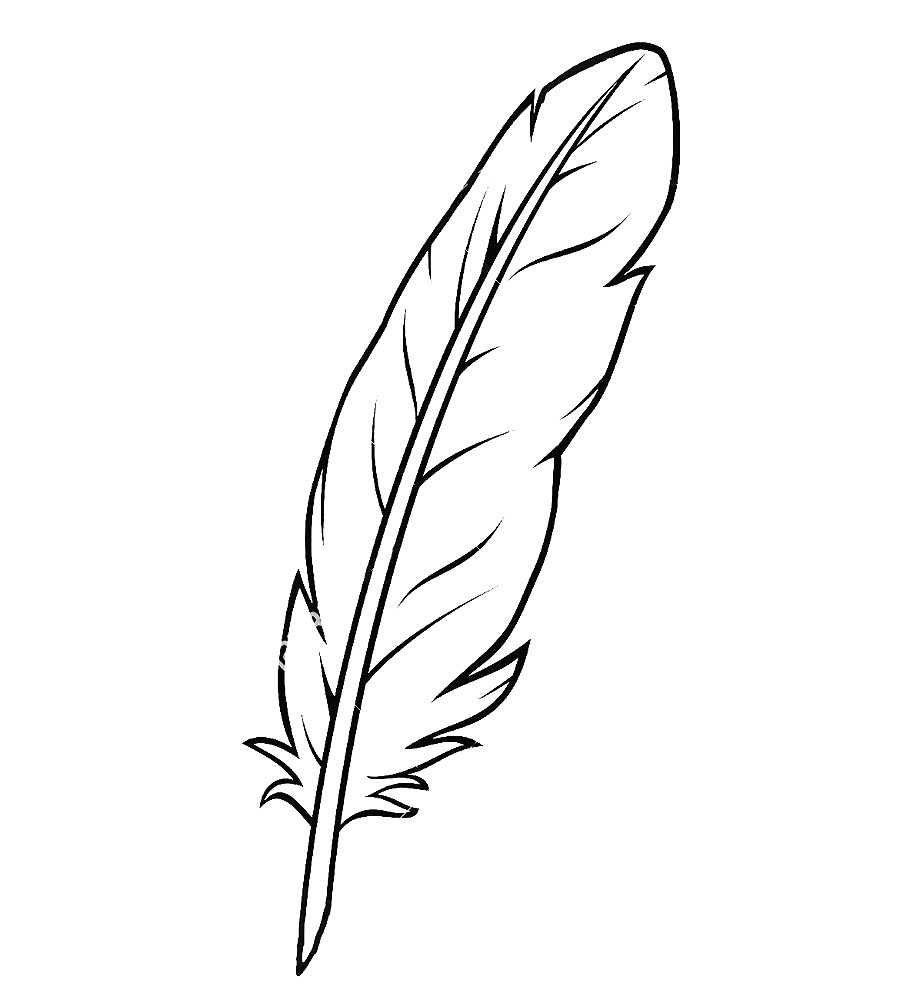 Перышко трафарет