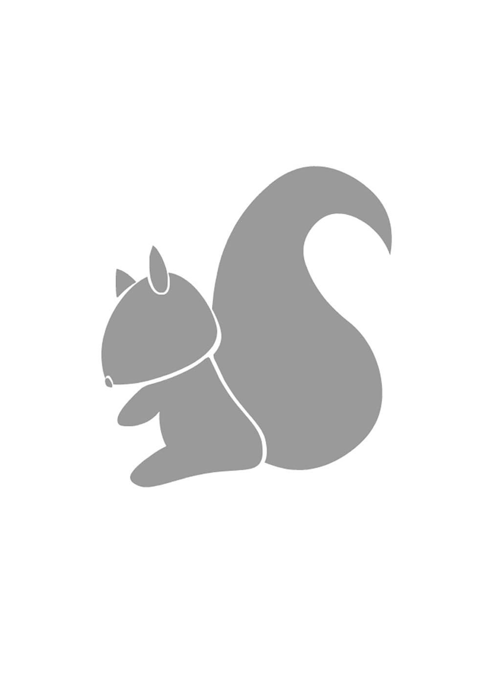 Белка трафарет