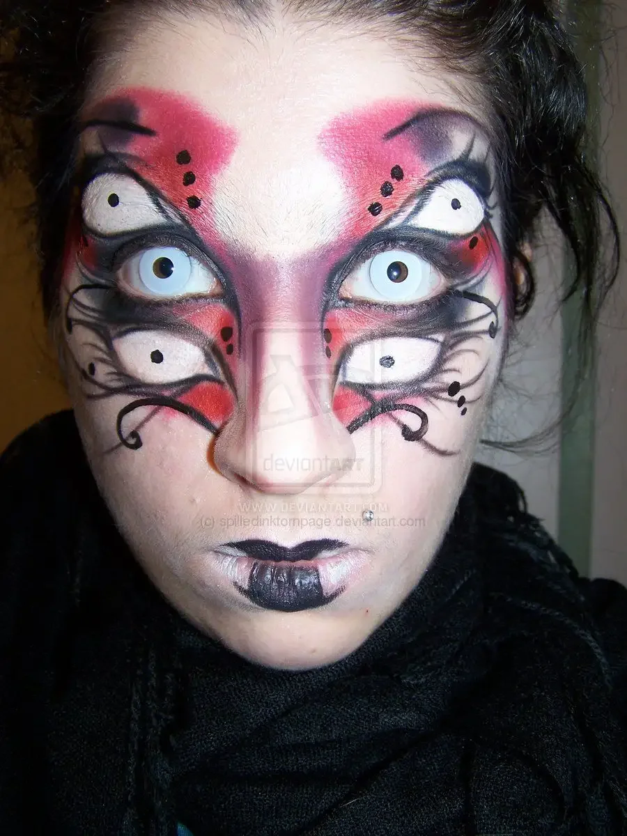 Макияж на Хэллоуин летучая мышь