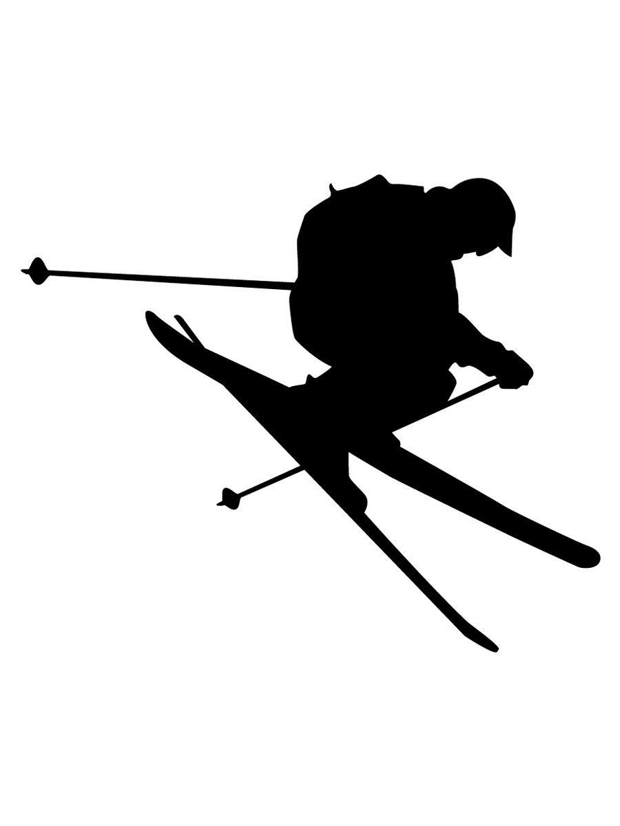 Горнолыжник силуэт