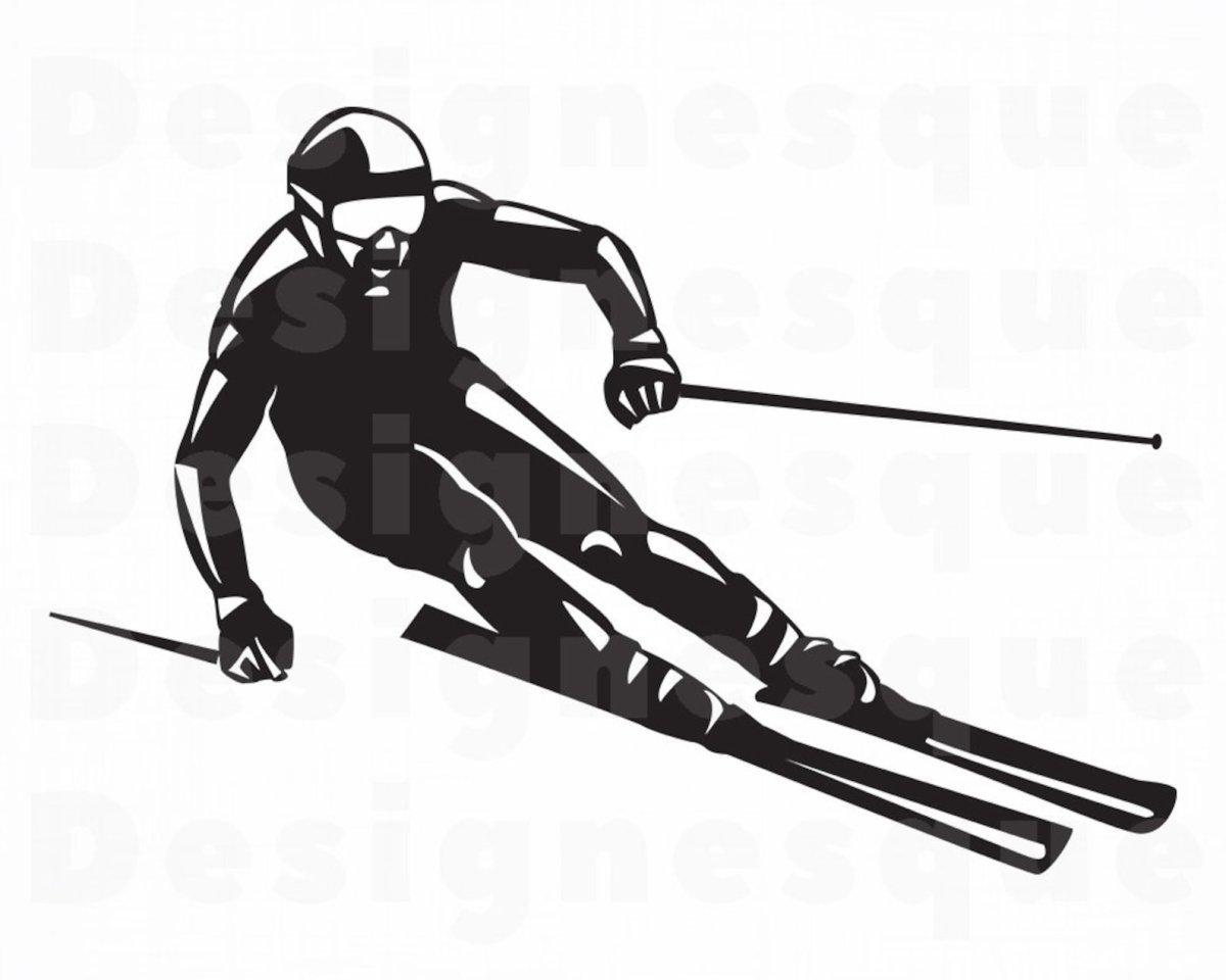 Лыжник вектор