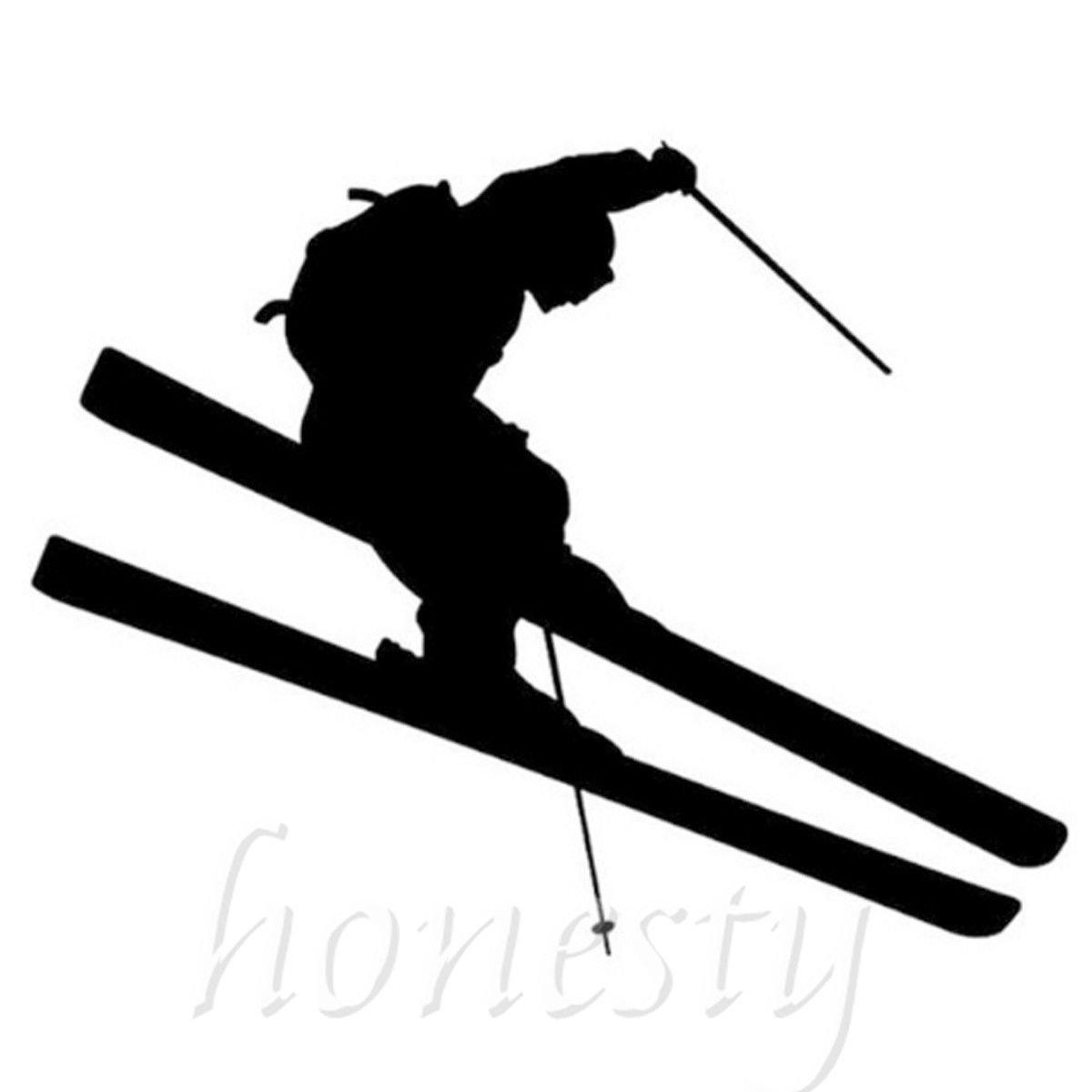 Трафарет лыжника