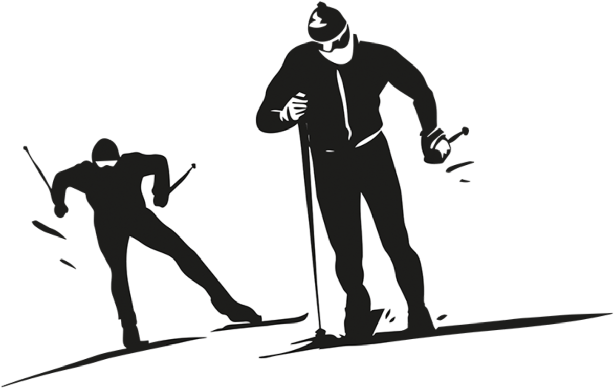 Лыжные гонки силуэт