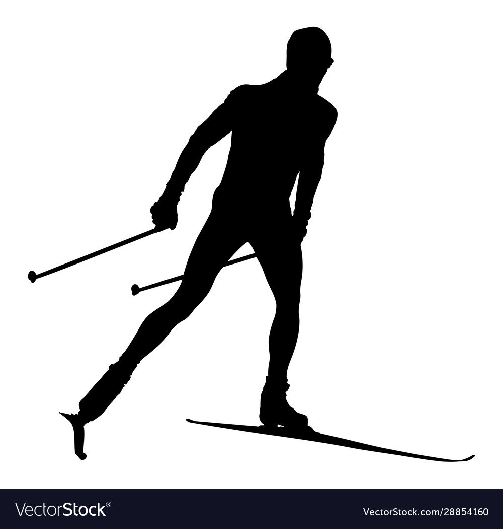 Лыжник классический силуэт