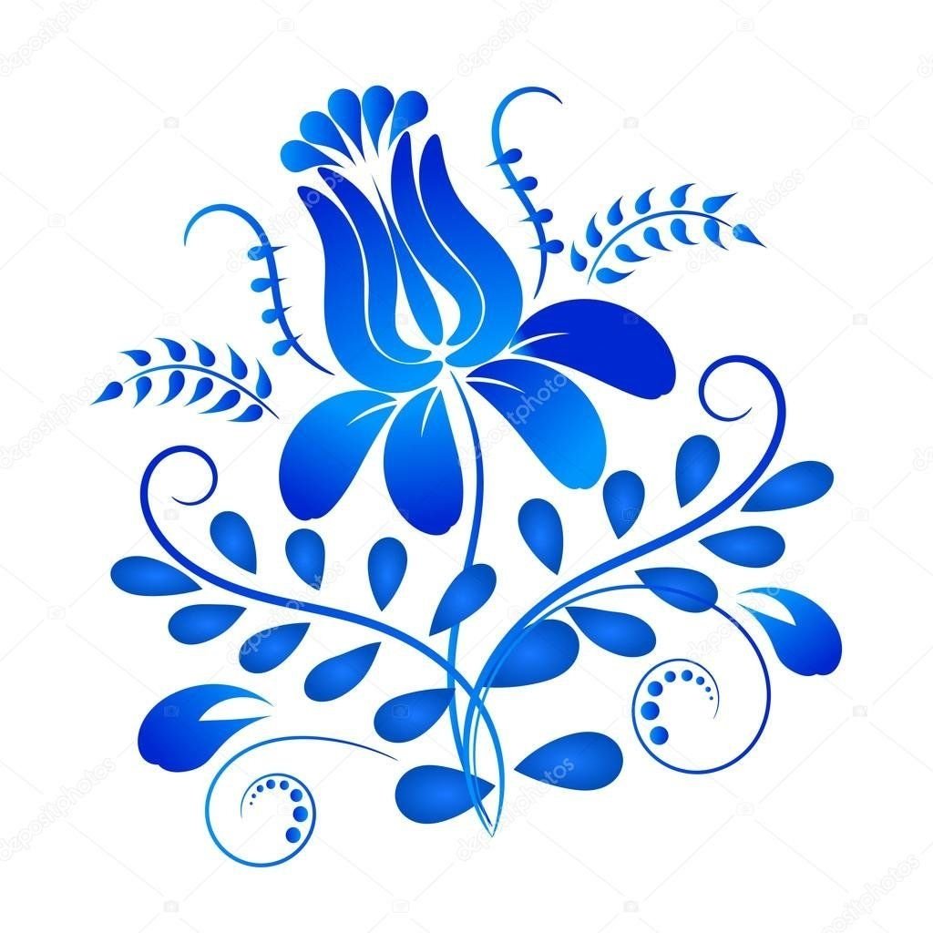 Элементы Гжель вектор