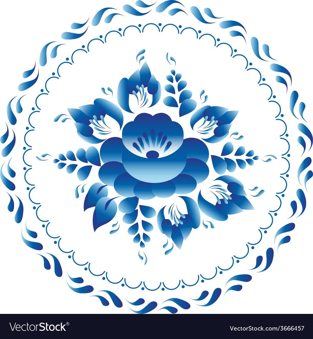 Гжель раскраска для детей