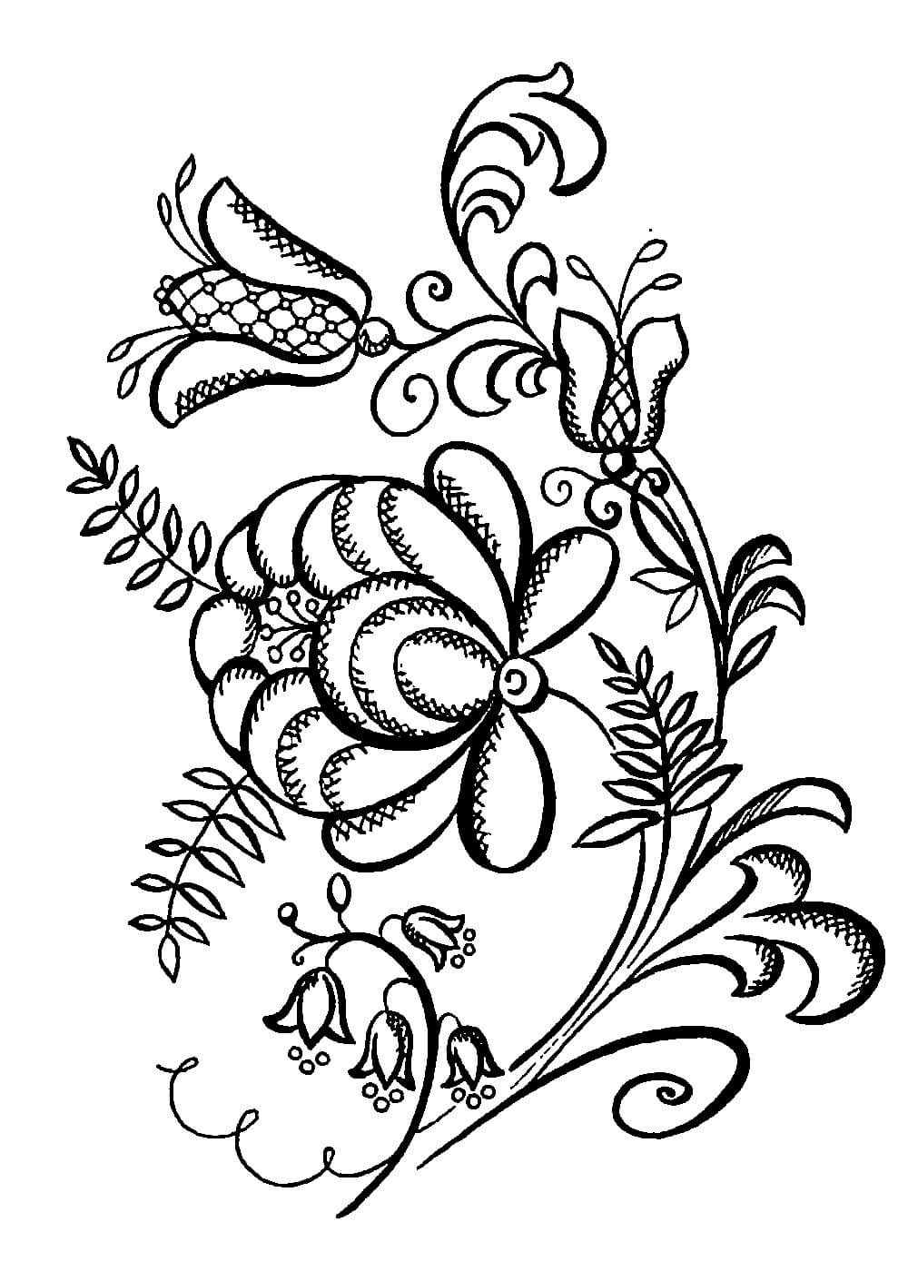 Гжельская роспись кувшин раскраска