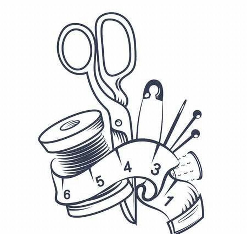 Швейные принадлежности силуэт