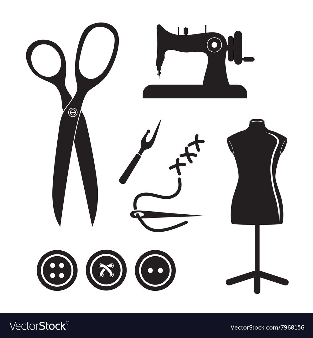 Швейные принадлежности силуэт