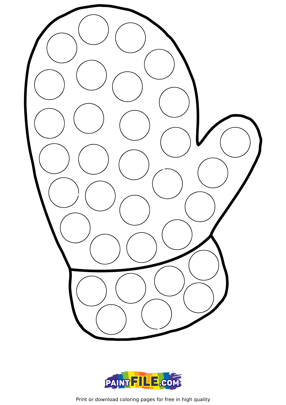 Варежки раскраска