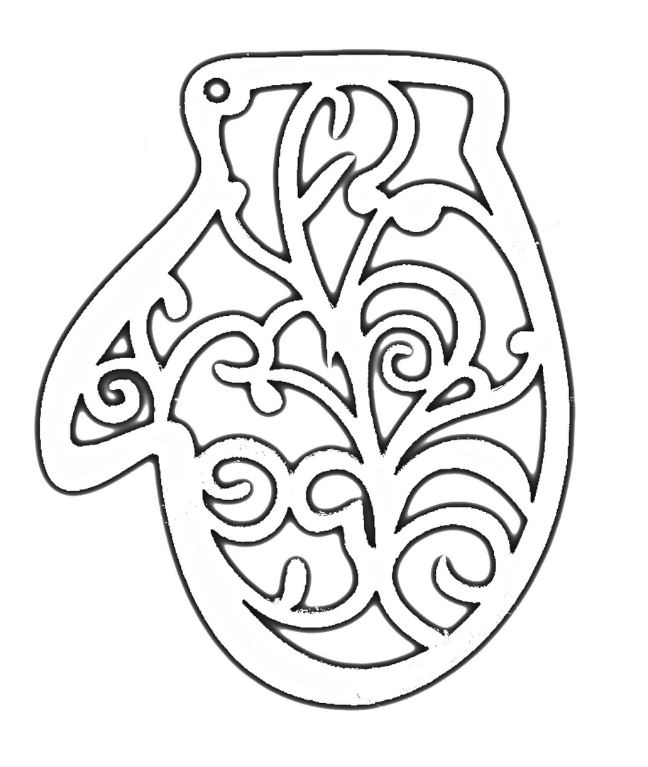 Варежки раскраска для детей