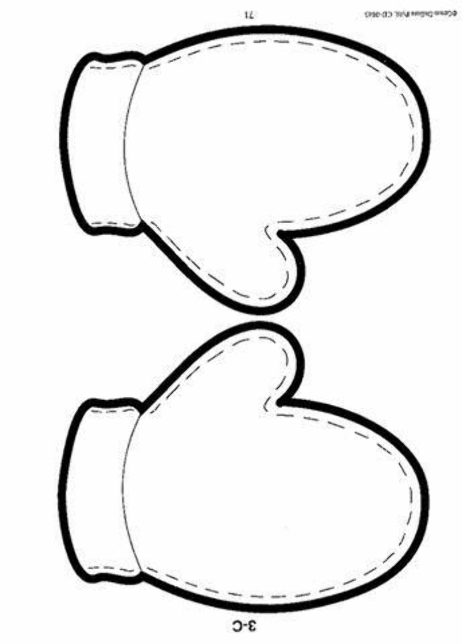 Варежки раскраска