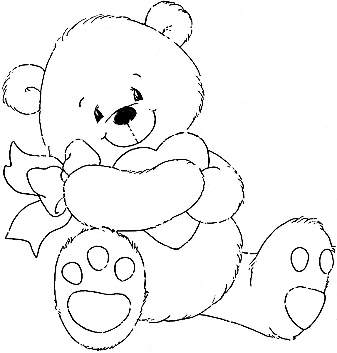 Мишка трафарет для пряников