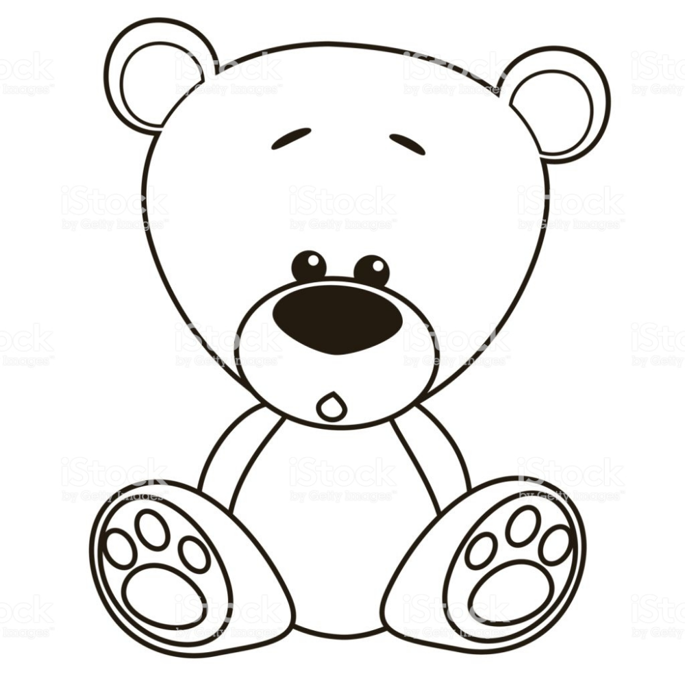 Раскраска медведь игрушка