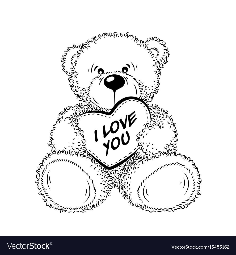 Трафареты букв с мишками