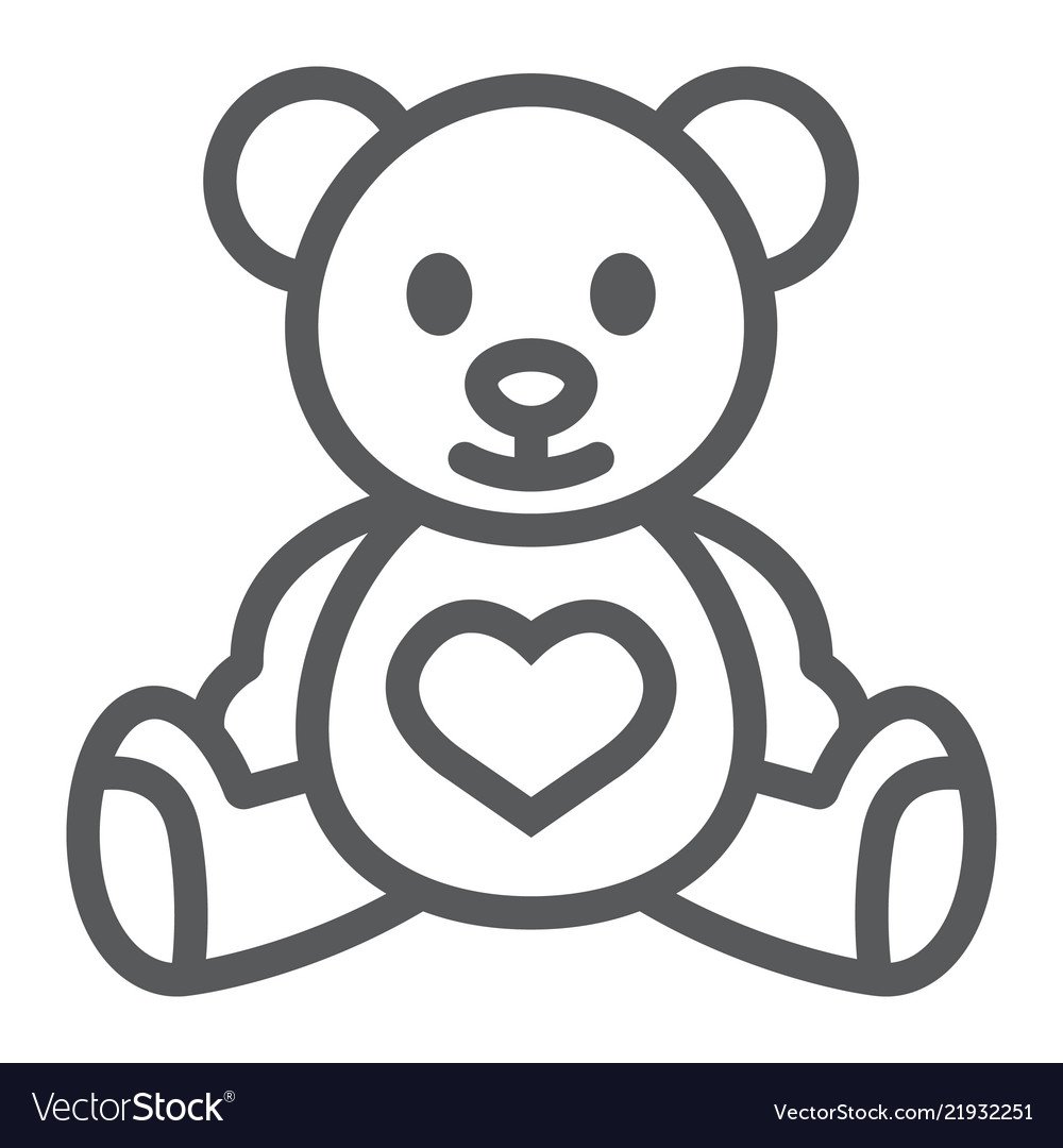 Раскраска мишка Тедди с днем рождения