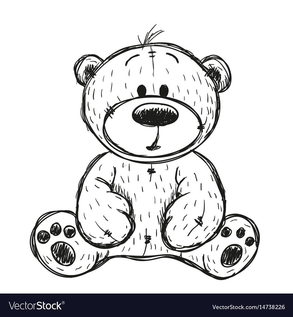 Мишка трафарет