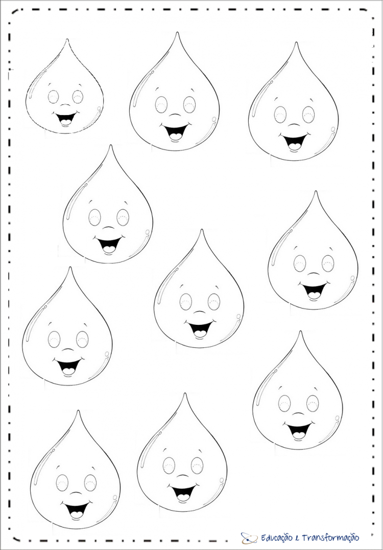 Трафарет капельки