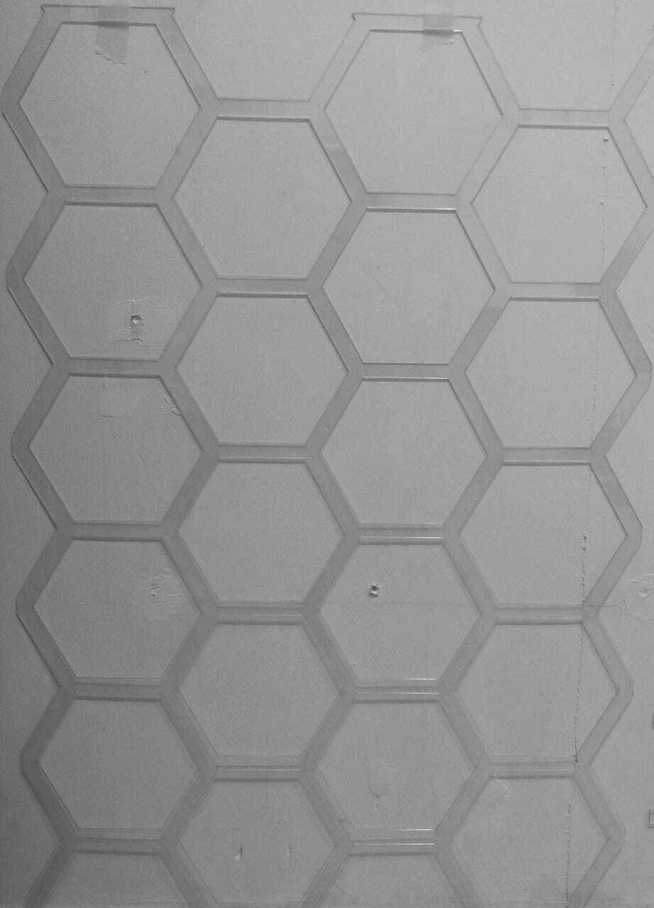 Трафарет для декоративной штукатурки соты