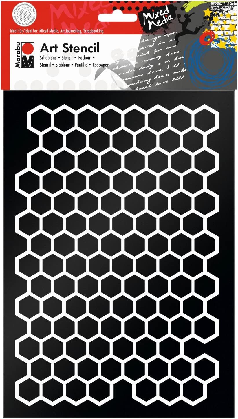 Трафарет для декоративной штукатурки соты